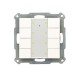 Push Button 8-fold Plus, Flush mounted, white MATT finish, status & orientation LED